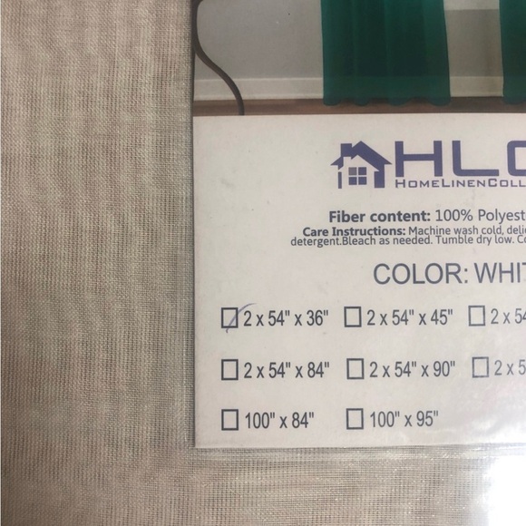 Home Linen Collection Sheer Grommet Window Panels- Curtains- Home Decor - Picture 5 of 5